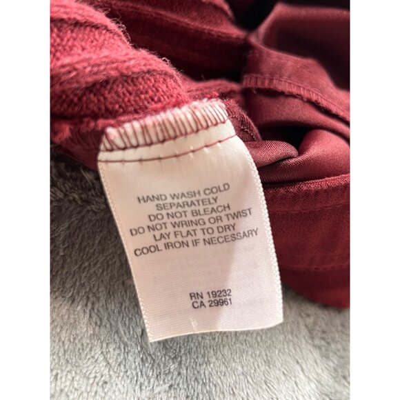 Alfred Dunner Womens XL Burgundy Corduroy Shacket Button-Up Jacket - Picture 12 of 13